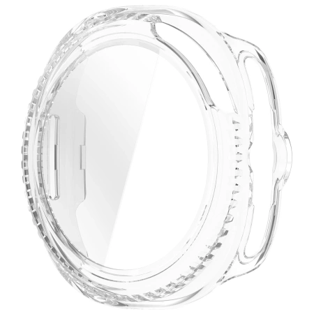 Etui ze szkłem do zegarka Bizon Case+Glass Watch do Samsung Galaxy Watch 8 Classic 46 mm, przezroczyste