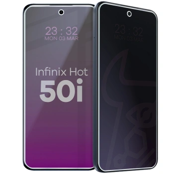 Prywatyzujące szkło hybrydowe Bizon Glass Mule Shadow do Infinix Hot 50i, matowe