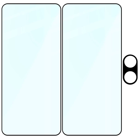 2x Szkło + szybka na aparat Bizon Edge 2 Pack do Xiaomi POCO X7 Pro