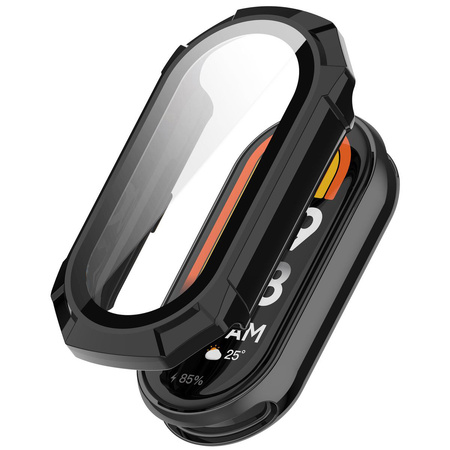 Etui ze szkłem do zegarka Bizon Case+Glass Watch do Xiaomi Smart Band 9, czarne