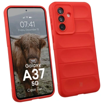 Pancerne etui Bizon Case Tur do Galaxy A37 5G, czerwone