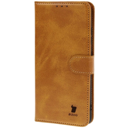 Etui z klapką Bizon Case Pocket do Motorola Edge 60 Fusion / 60, brązowe