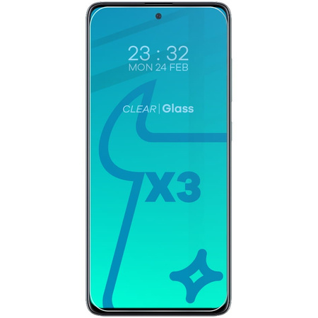 Szkło hartowane Bizon Glass Clear - 3 szt. + obiektyw, Galaxy A51