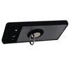 Etui z uchwytem na palec Bizon Case Hybrid Ring do Google Pixel 7A, przydymione z czarną ramką