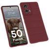 Pancerne etui Bizon Case Tur do Motorola Edge 50 Fusion, burgundowe