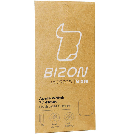 Folia hydrożelowa na ekran Bizon Glass Watch Hydrogel Duo, Apple Watch 8/7 41mm, 2 sztuki