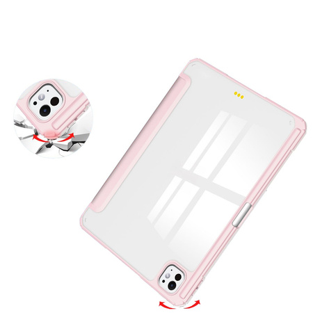 Etui Bizon Case Tab Clear Matt do iPad Pro 13" 7 gen. 2024, różowe