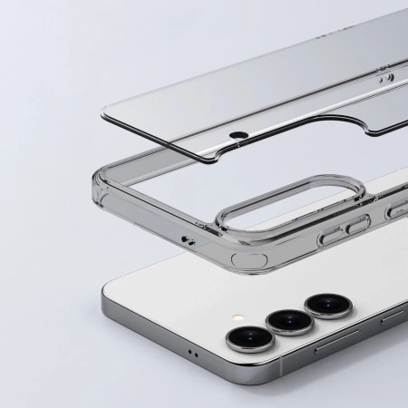 Etui Bizon Case Halo do Galaxy S25 Plus, przydymione-czarne