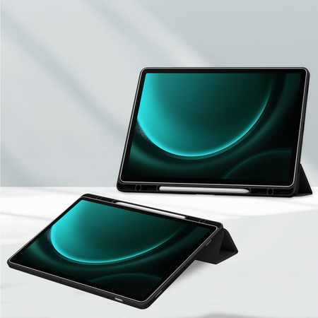 Etui Bizon Case Tab Clear Matt do Samsung Galaxy Tab S9 FE Plus, czarne
