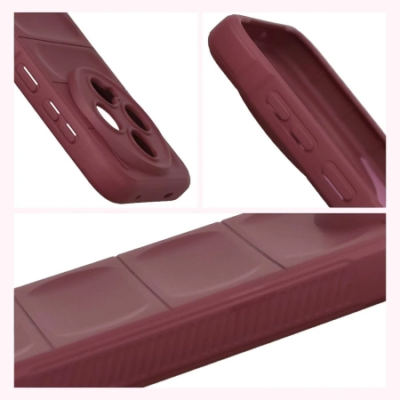 Pancerne etui Bizon Case Tur do Vivo X300, burgundowe