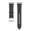 Skórzany pasek Bizon Strap Watch Casual do Apple Watch 44/45/46/49 mm, czarny