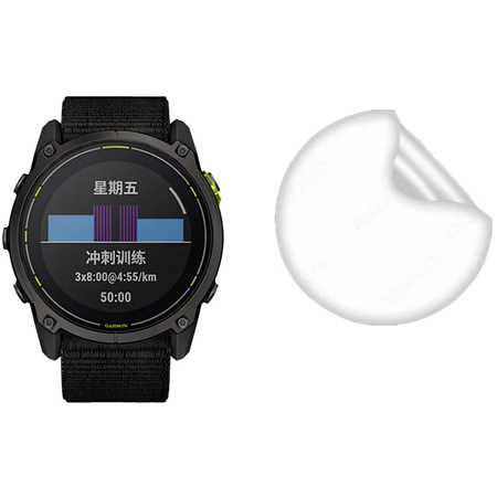 Folia hydrożelowa na ekran Bizon Glass Watch Hydrogel Duo do Garmin Enduro 3, 2 sztuki