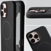 Silikonowe etui z pierścieniem magnetycznym Bizon Soft Case Magnetic do iPhone 16 Pro Max, czarne