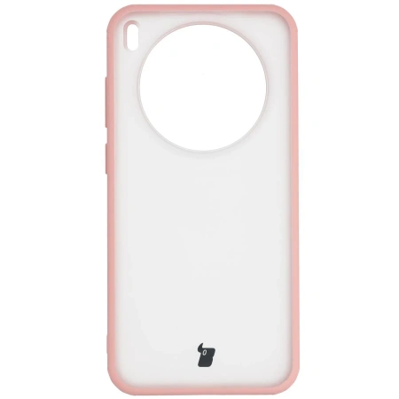 Etui Bizon Case Angelo do Vivo X300, półprzezroczyste z jasnoróżową ramką