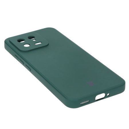 Etui Bizon Case Silicone Sq do Xiaomi 13, ciemnozielone