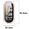 Etui ze szkłem do zegarka Bizon Case+Glass Watch do Xiaomi Smart Band 10, jasnoróżowe