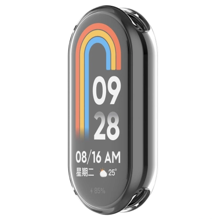 Etui z osłoną ekranu Bizon Case Watch Felipe do Xiaomi Smart Band 10, przezroczyste