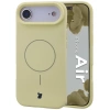 Silikonowe etui z pierścieniem magnetycznym Bizon Soft Case Magnetic do iPhone Air, jasnożółte