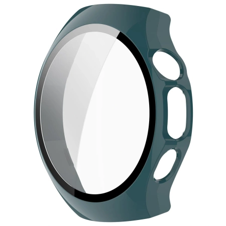 Etui ze szkłem do zegarka Bizon Case+Glass Watch do Huawei Watch 5 42 mm, zielone