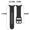Silikonowy pasek Bizon Strap Watch Silicone G do Galaxy Watch 8 40 mm / 44 mm / 8 Classic 46 mm, czarny