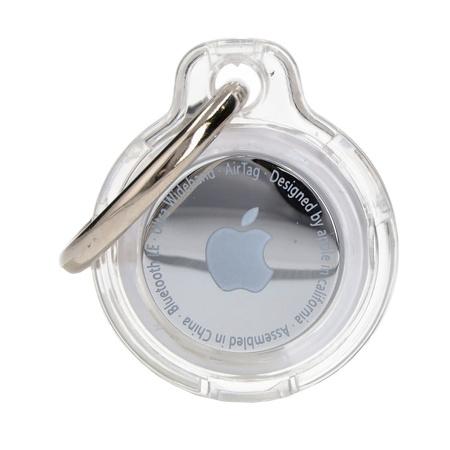 Etui Bizon Case Locator Keychain do Apple AirTag, przezroczyste