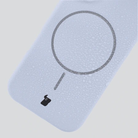 Silikonowe etui z pierścieniem magnetycznym Bizon Soft Case Magnetic do Xiaomi 17, błękitne