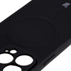 Etui silikonowe z pierścieniem magnetycznym Bizon Case Silicone Magnetic do iPhone 13 Pro, czarne