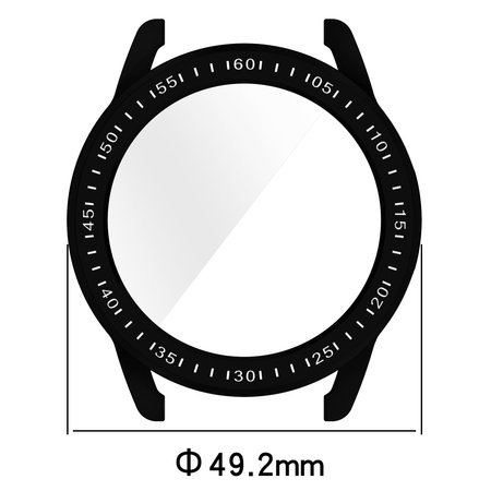 Etui Bizon Case Watch Felipe do Xiaomi Watch S3 47 mm, czarne