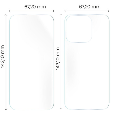 Folia hydrożelowa na tył i przód Bizon Glass Hydrogel Pack do iPhone 15  Pro