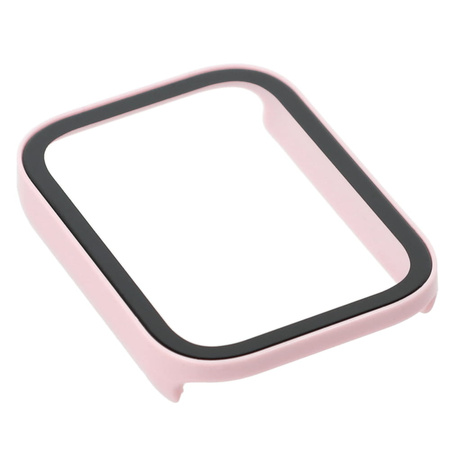 Etui Bizon Case+Glass Watch do Xiaomi Smart Band 8 Pro, różowe