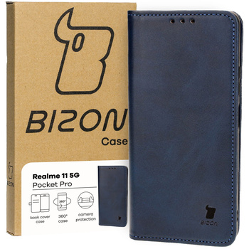 Etui z klapką Bizon Case Pocket Pro do Realme 11 5G, granatowe