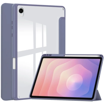 Etui z klapką Bizon Case Tab Clear Matt do Galaxy Tab S11, lawendowe