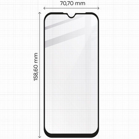 Szkło hartowane Bizon Glass Edge - 2 sztuki + ochrona na obiektyw, Moto G9 Play, czarne