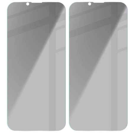 Prywatyzujące szkło hartowane Bizon Glass Clear Shadow Duo do iPhone 16e / 14 / 13 Pro / 13, przyciemniane, 2 sztuki