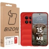 Pancerne etui Bizon Case Tur do Xiaomi Redmi Note 15 Pro Plus 5G / POCO M8 Pro 5G, czerwone