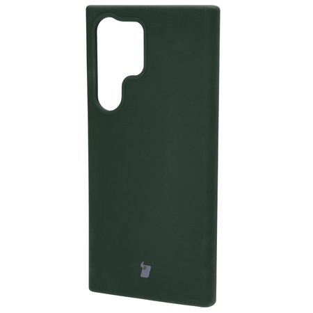 Silikonowe etui Bizon Soft Case do Galaxy S23 Ultra, ciemnozielone