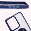 Etui z uchwytem na palec Bizon Case Hybrid Ring do Oppo Reno13 F / FS, przydymione z granatową ramką