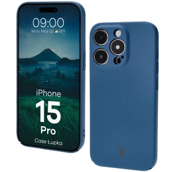 Etui Bizon Case Łupka do iPhone 15 Pro, niebieskie