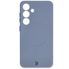 Silikonowe etui z pierścieniem magnetycznym Bizon Case Silicone Magnetic do Galaxy S25 / Galaxy S24, szare