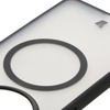Etui z pierścieniem magnetycznym Bizon Case MatteO do OnePlus 13R, półprzezroczyste z czarną ramką
