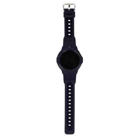 Etui z paskiem Bizon Strap + Case Watch Action do Galaxy Watch 4 / 5 44 mm, granatowe
