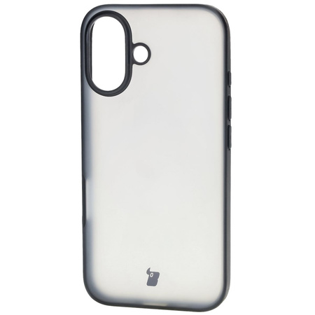 Etui Bizon Case Angelo do iPhone 16, półprzezroczyste z czarną ramką