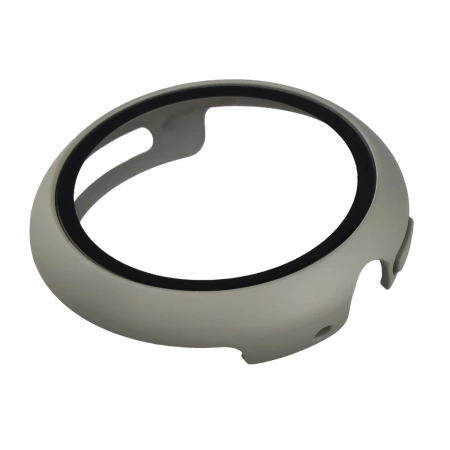 Etui ze szkłem do zegarka Bizon Case+Glass Watch do Google Pixel Watch 4 41 mm, matowe szare