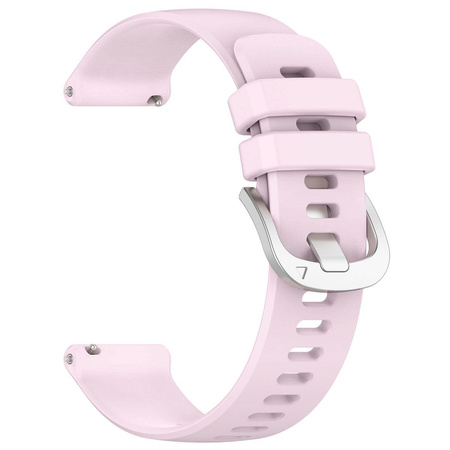 Pasek silikonowy do smartwatcha, Bizon Strap Watch Silicone Pro T, Quick Release 18 mm, pudrowy róż