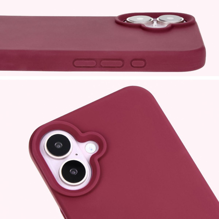 Silikonowe etui Bizon Soft Case do iPhone 16, ciemnofioletowe