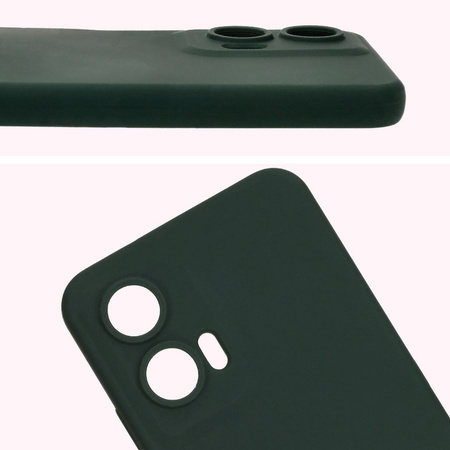 Silikonowe etui Bizon Soft Case do Motorola Moto G35 5G, ciemnozielone