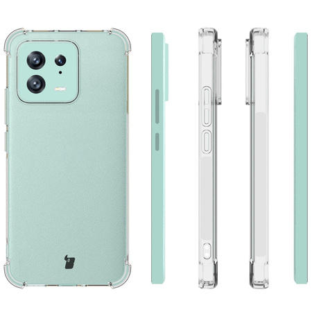 Etui + 2x szkło + obiektyw Bizon Case Clear Pack do Xiaomi 13, przezroczyste