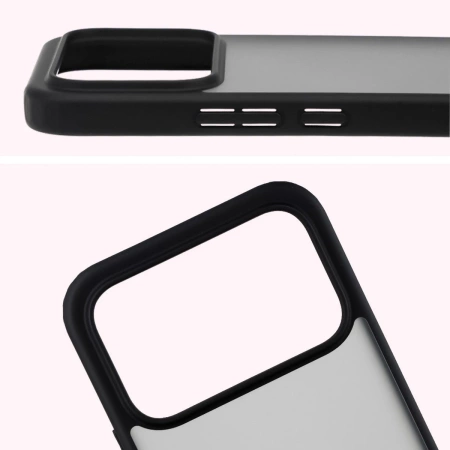 Etui Bizon Case Angelo do Xiaomi POCO F8 Ultra, przydymione z czarną ramką