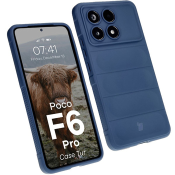 Pancerne etui Bizon Case Tur do Xiaomi Poco F6 Pro, granatowe