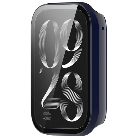 Etui ze szkłem do zegarka Bizon Case+Glass Watch do Xiaomi Mi Smart Band 9 Pro, niebieskie